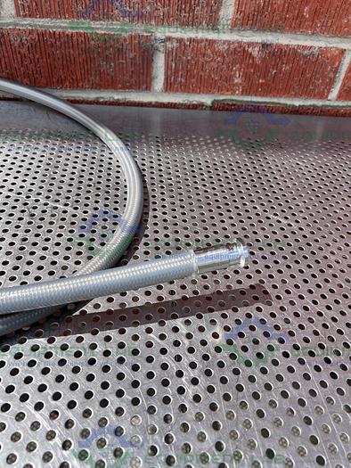 Used Sani-Tech West  96" Stainless Steel Flexible Braided Hose 1/2" Sanitary Fitting