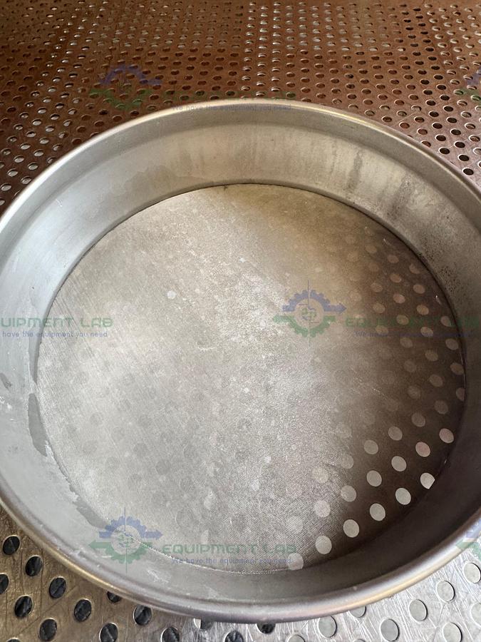 Used Retsch Sieve Frame and Screen, 8" Diameter x 2" Deep, 75 um Mesh Size