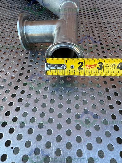 Used Gemu 554/40/D55345 Pneumatic Angle Seat Globe Valve w/ 1 1/2" Sanitary Fitting