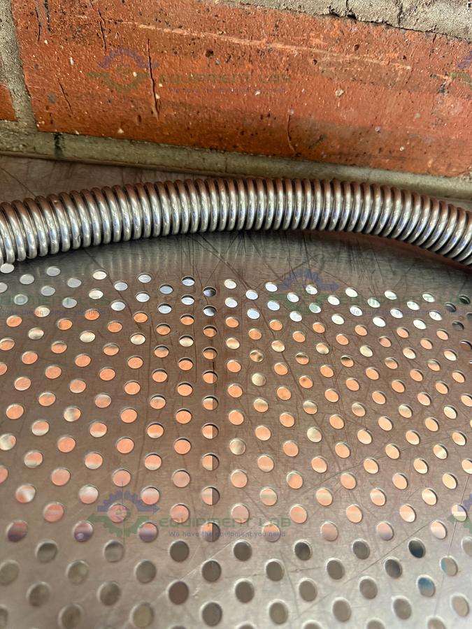 Used Stainless Steel Bellows Flexible Vacuum Hose 64" w/ KF 16/10 Fitting