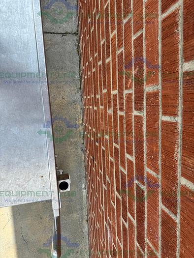 Used Stainless Steel Two Sided Platform Ladder 63" x 77" x 30" on Casters