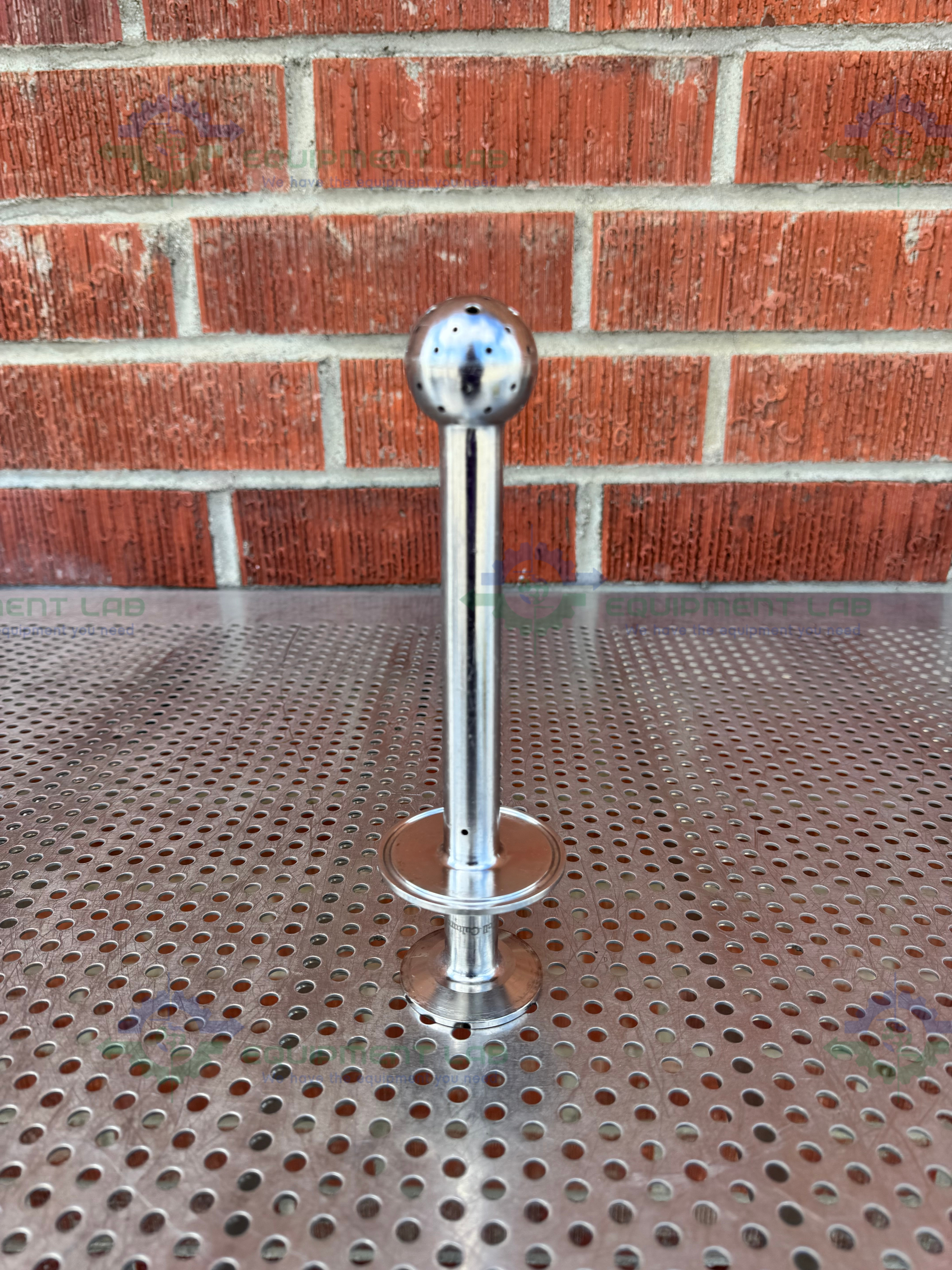 Used Stainless Steel Spray Ball w/ 1.5" to 2.5" Sanitary Fitting