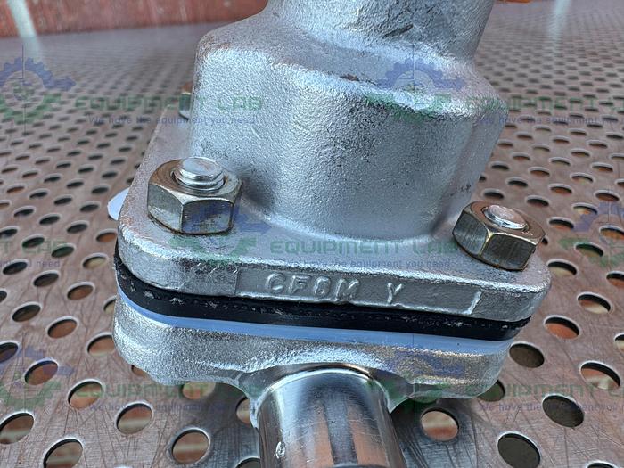 Used ITT Pure Flo .75-316L-RA20MAX-CWP200 Diaphragm Valve w/ 3/4" Sanitary Fitting