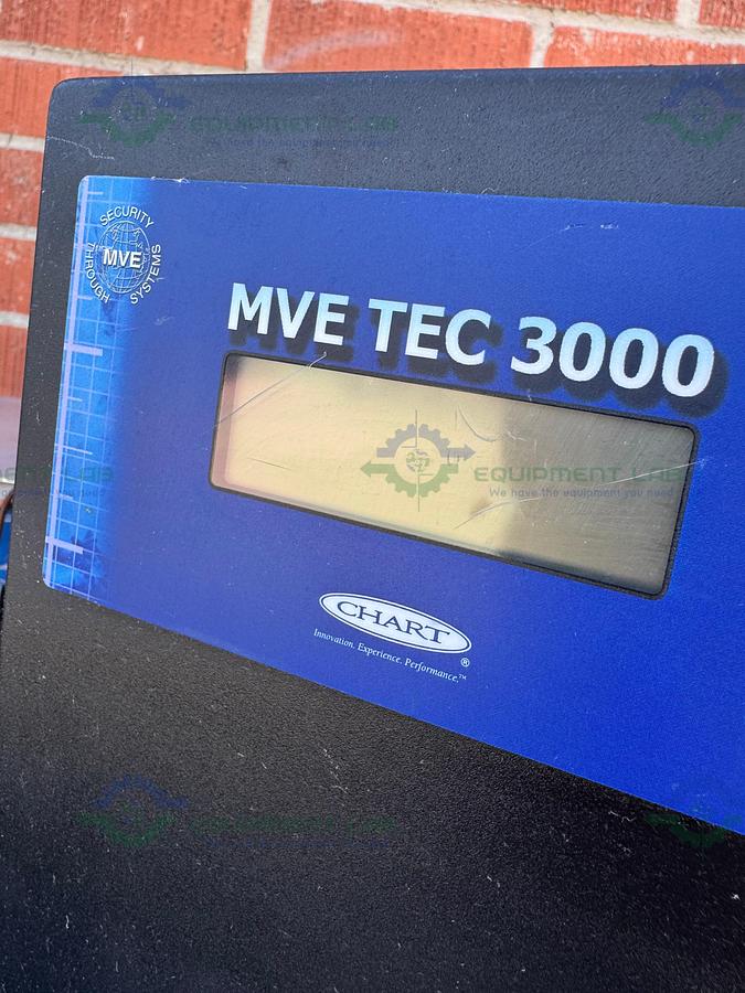 Used CHART MVE XLC 810 HE-F Liquid Nitrogen Cryogenic Storage Tank w/ TEC 3000