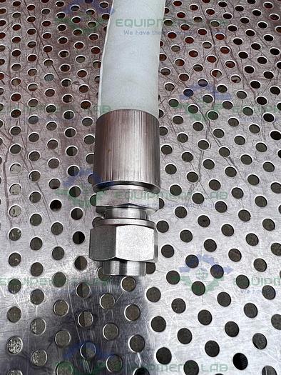 Used Sani Tech 38" GR-FDA Hose w/ Swagelok Quick Connect Stainless Steel Fitting