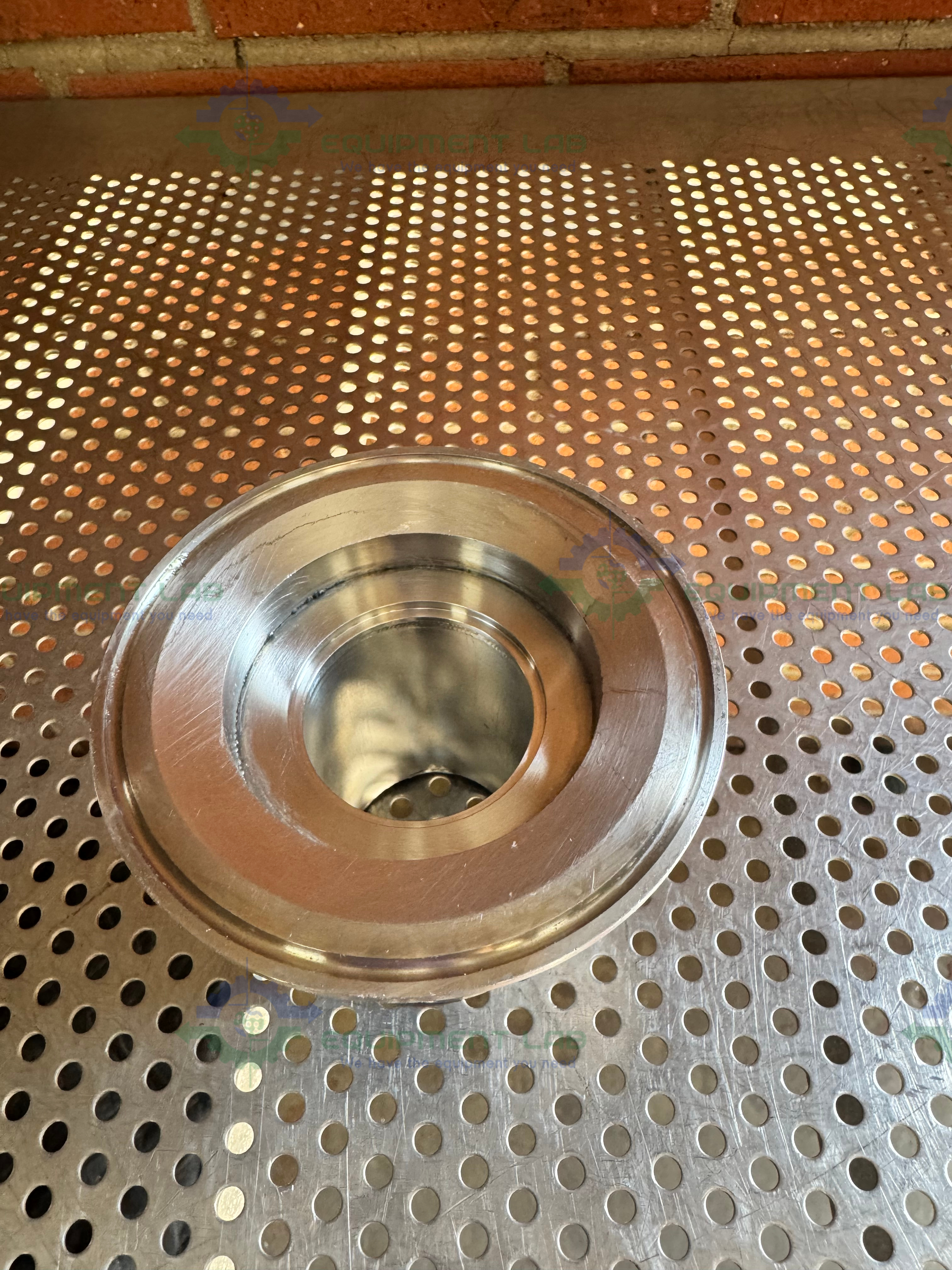 Used Stainless Steel Vacuum Reducer KF 50 to 4" Sanitary Fitting