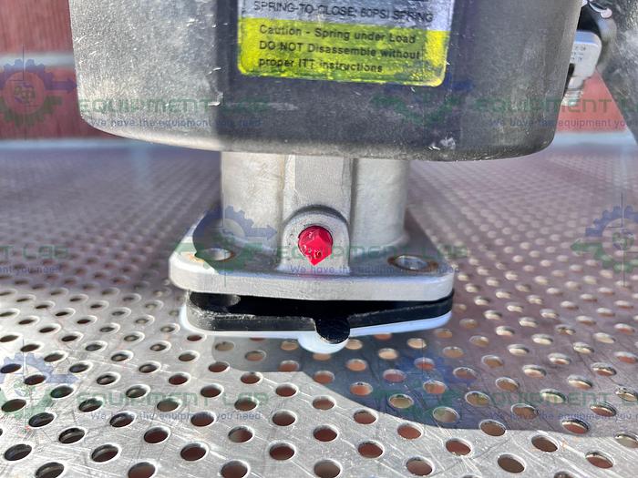 Used ITT Pure-Flo  A216 Diaphragm Stainless Steel Valve 1.5" w/ ASCO Valve Positioner