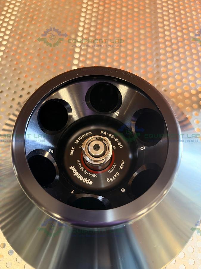 Used Eppendorf FA-45-6-30 Fixed Angle Rotor for 5804/R, 5810/R Centrifuge