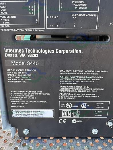 Used Intermec Technologies 3440 Easy Coder 400 DPI Printer 120V, 50-60 Hz