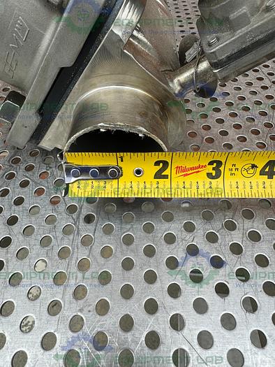 Used 2 Gemu Stainless Steel  Diaphragm Valve w/ 2" to 1/2" Sanitary Fittings