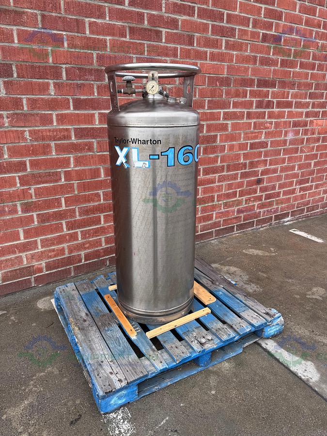 Used Taylor Wharton XL-160 Liquid Nitrogen Cryogenic Storage Tank 100 PSI