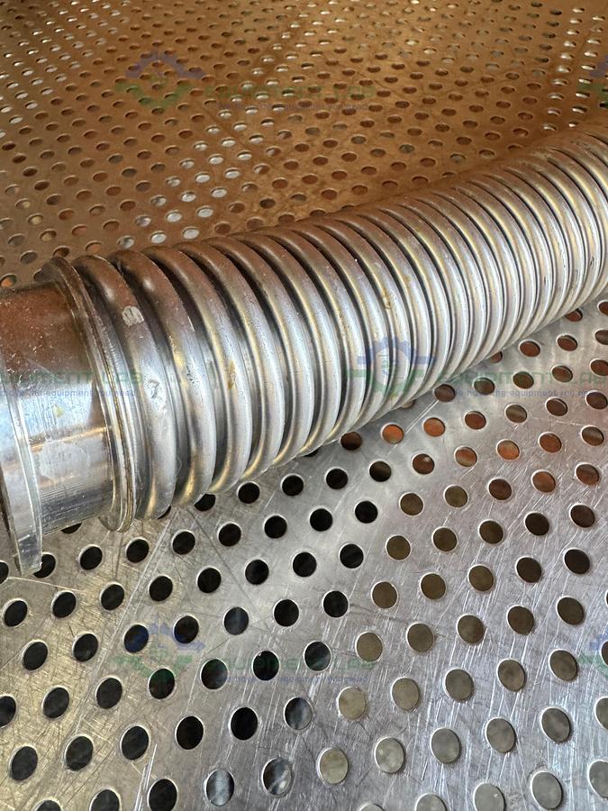 Used Stainless Steel Bellows Flexible Vacuum Hose 39" w/ KF 40 Fitting
