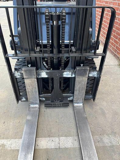Used Toyota 7FBCU35 8000# Electric Forklift - Cushion Tires, 7700 Hours - 120" Mast