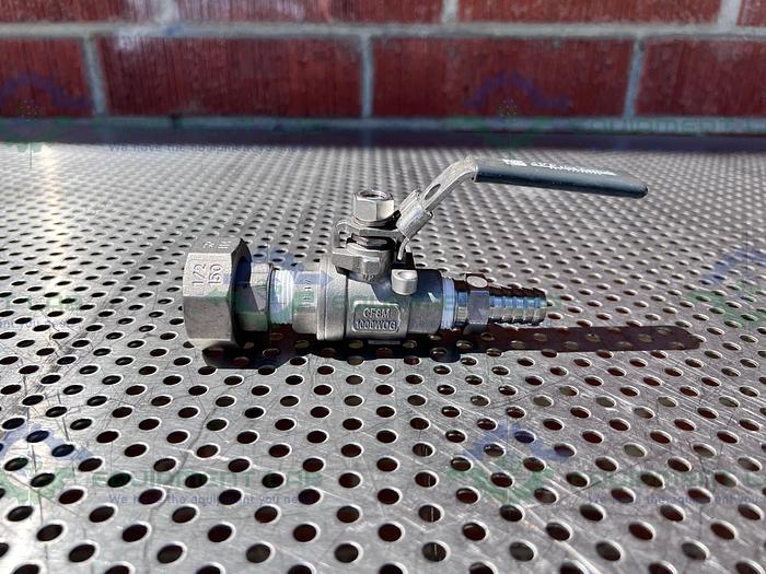 Used SVF  CF8M 1000 WOG Ball Valve w/ 1/2" Hose Fitting