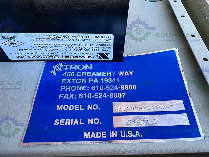 Used Ntron / Neutronics 31-609-123000-1 Oxygen Measurement Unit