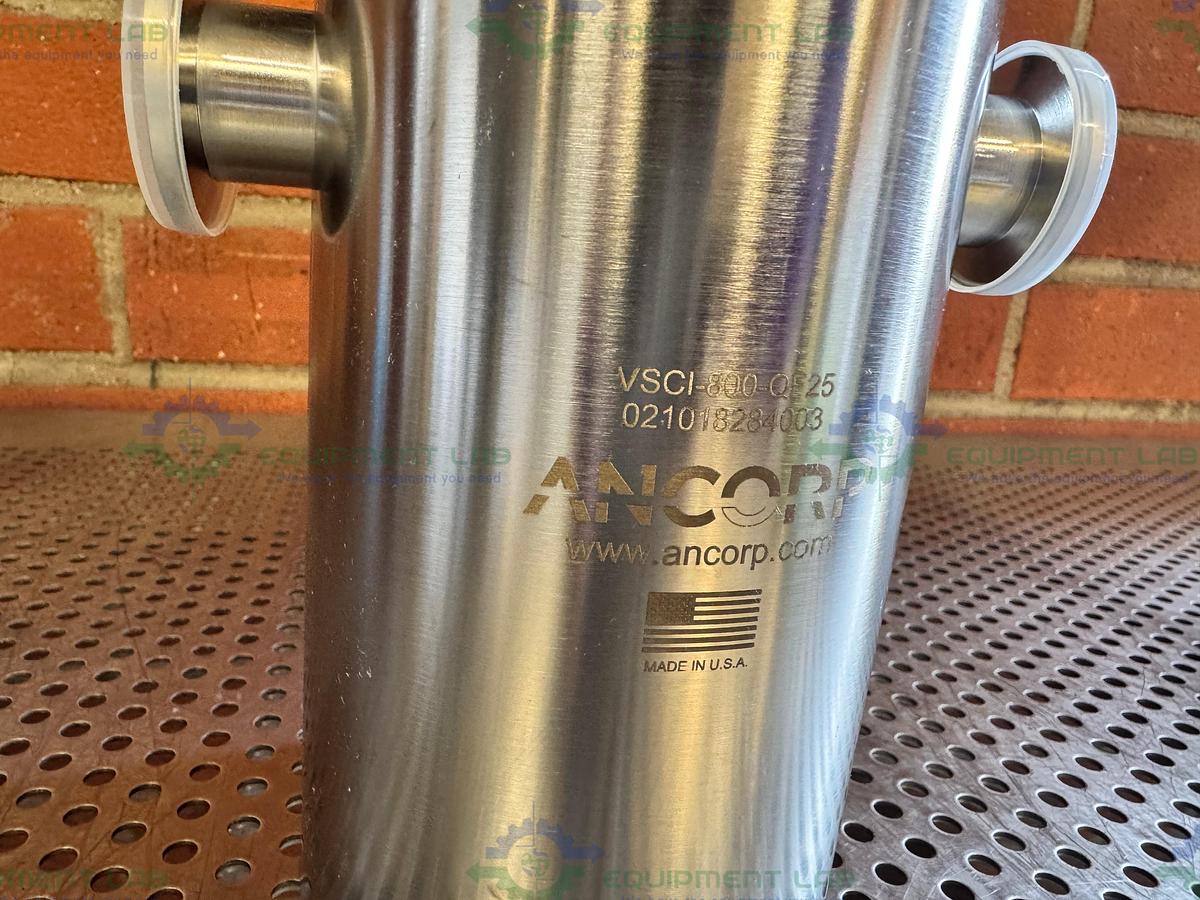 Used Ancorp VSCI-800-QF25 In Line Liquid Nitrogen Cold Trap 0.8 L w/ QF25 Fitting