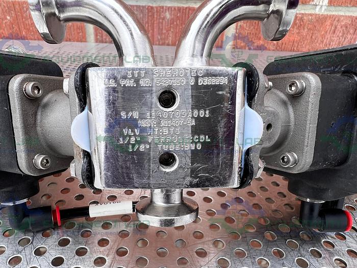 Used 2 ITT Advantage  3 Way Stainless Steel Diaphragm Valves w/ Valve Positioner