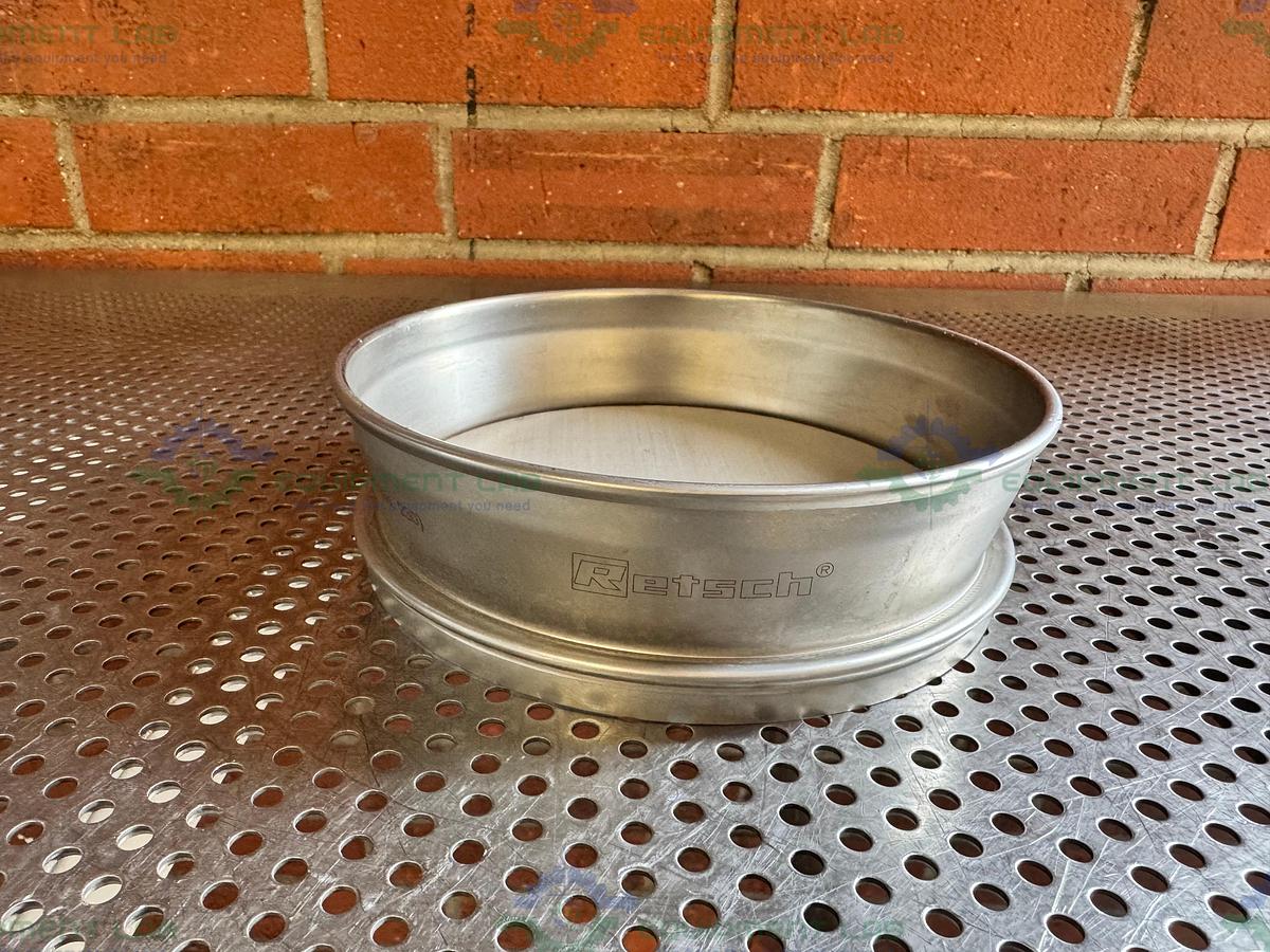 Used Retsch Sieve Frame and Screen, 8" Diameter x 2" Deep, 63um Mesh Size