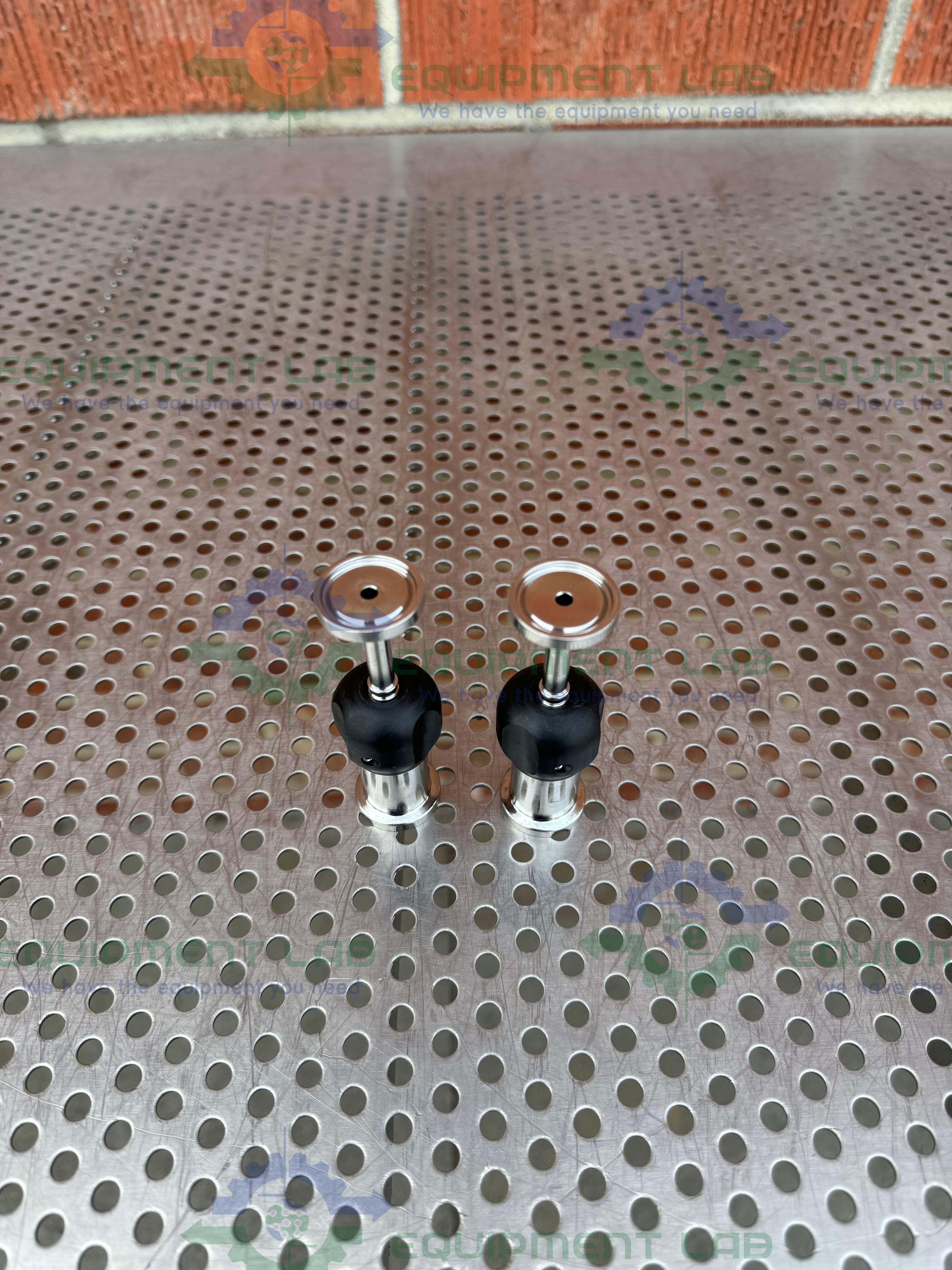 Used Lot of 2 - Fluid Line In Line Diaphragm Valve w/ 1/4 " Sanitary Fitting