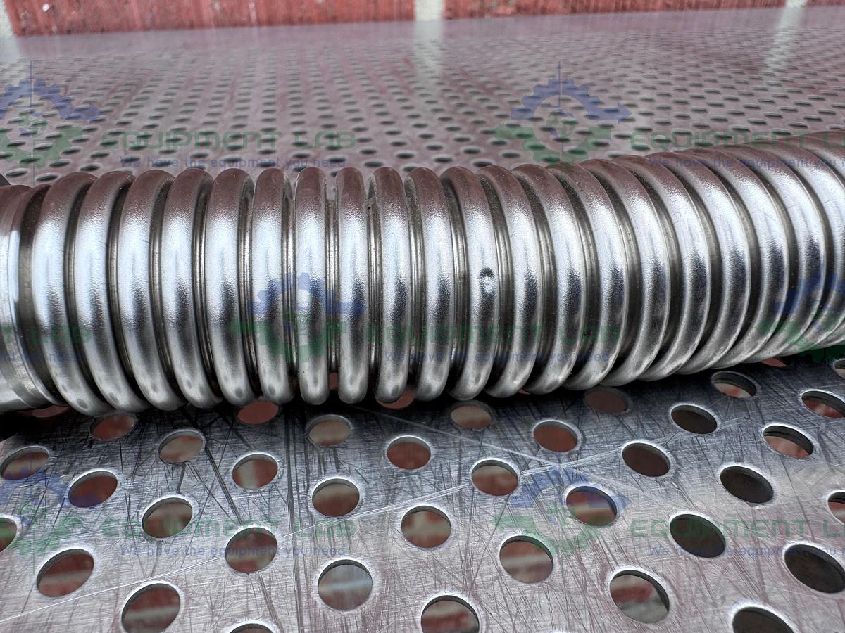 Used Stainless Steel Bellows Flexible Vacuum Hose 10" w/ KF 25 Fitting