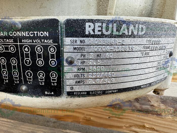Used Tri Clover  F2116MD Tri Blender Mixer 480V w/ Reuland 2.5HP, 3600 RPM