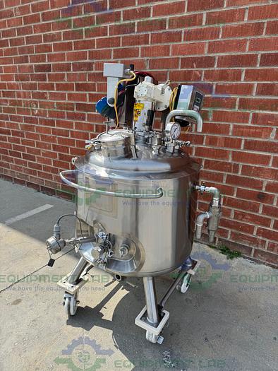 Used ITT Industries 150 Liter Stainless Steel Jacketed Reactor 45 PSI w/ 0.5 HP Mixer