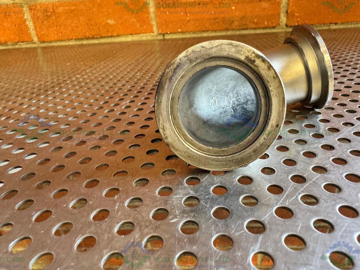 Used Stainless Steel 90 Degree KF 40 Elbow Nipple Vacuum Fitting