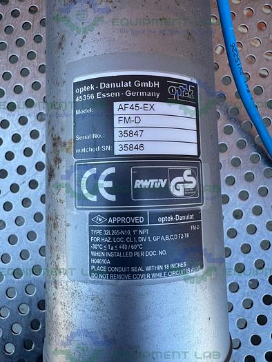 Used Optek AF45-EX FM-D Wavelength UV Absorption Sensor w/ 1/2" Sanitary Fitting