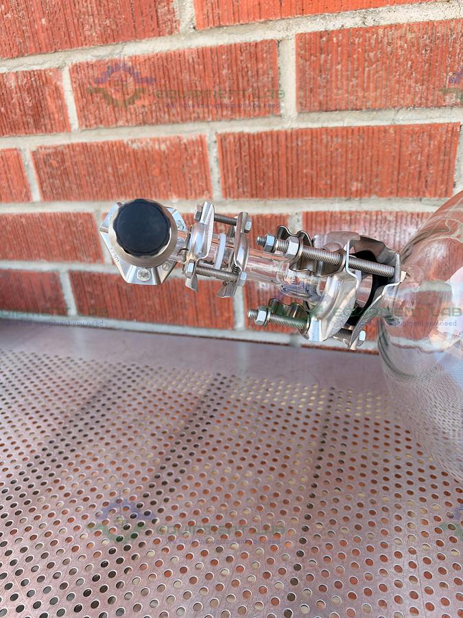 Used Adam & Chittenden Scientific Glass Collection Flask w/ QVF Connections
