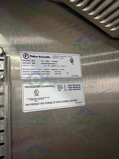 Used Fisher Scientific  13-986-126RA Isotemp Plus Laboratory Refrigerator 1°C to 12°C