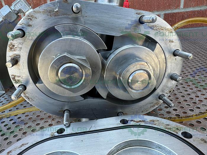 Used Waukesha Cherry Burrell 015 Rotary Lobe Pump w/ Stainless 1/2 HP Motor 3PH