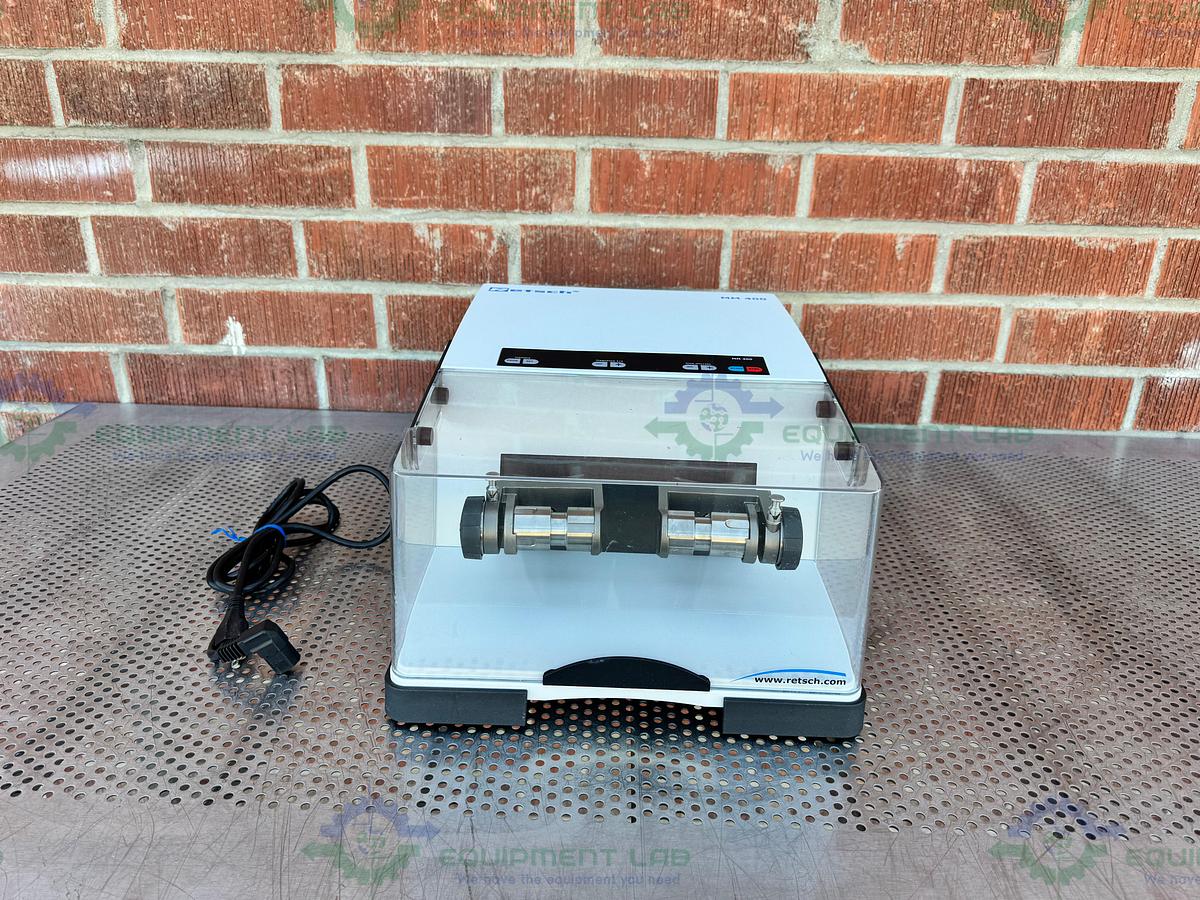 Used Retsch MM 400 Bench Top Mill Mixer w/ 2 10mL Mixer Jar Mills 100-240V