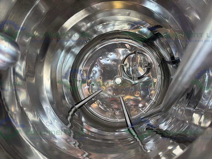 Used Letsch 260 Liter Jacketed Stainless Steel Reactor w/ 3/4 HP Bottom Mixer