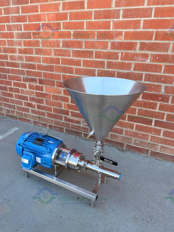 Used Silverson FMX25 High Shear Powder to Liquid Mixer 7.5 HP Motor w/ Powder Hopper