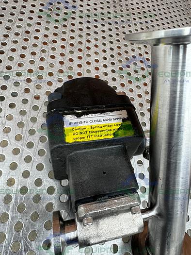 Used ITT Pure Flo Advantage 3 Way Diaphragm Valve w/ 1" to 1/4" Sanitary Fittings