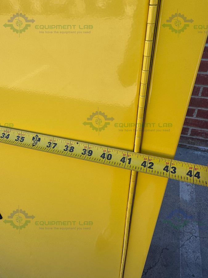 Used JustRite 45 Gallon Flammable Liquid Storage Cabinet w/ Soft Close Doors, Key