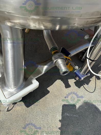 Used Precision 250 Liter Stainless Steel Jacketed Reactor 45 PSI w/ Lightnin Mixer.