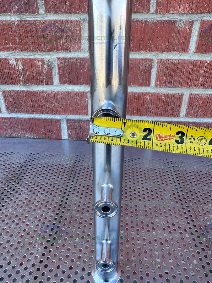 Used Stainless Steel  Manifold 1.5" Sanitary Fitting w/ 8 Ports 1/2" Sanitary Fitting