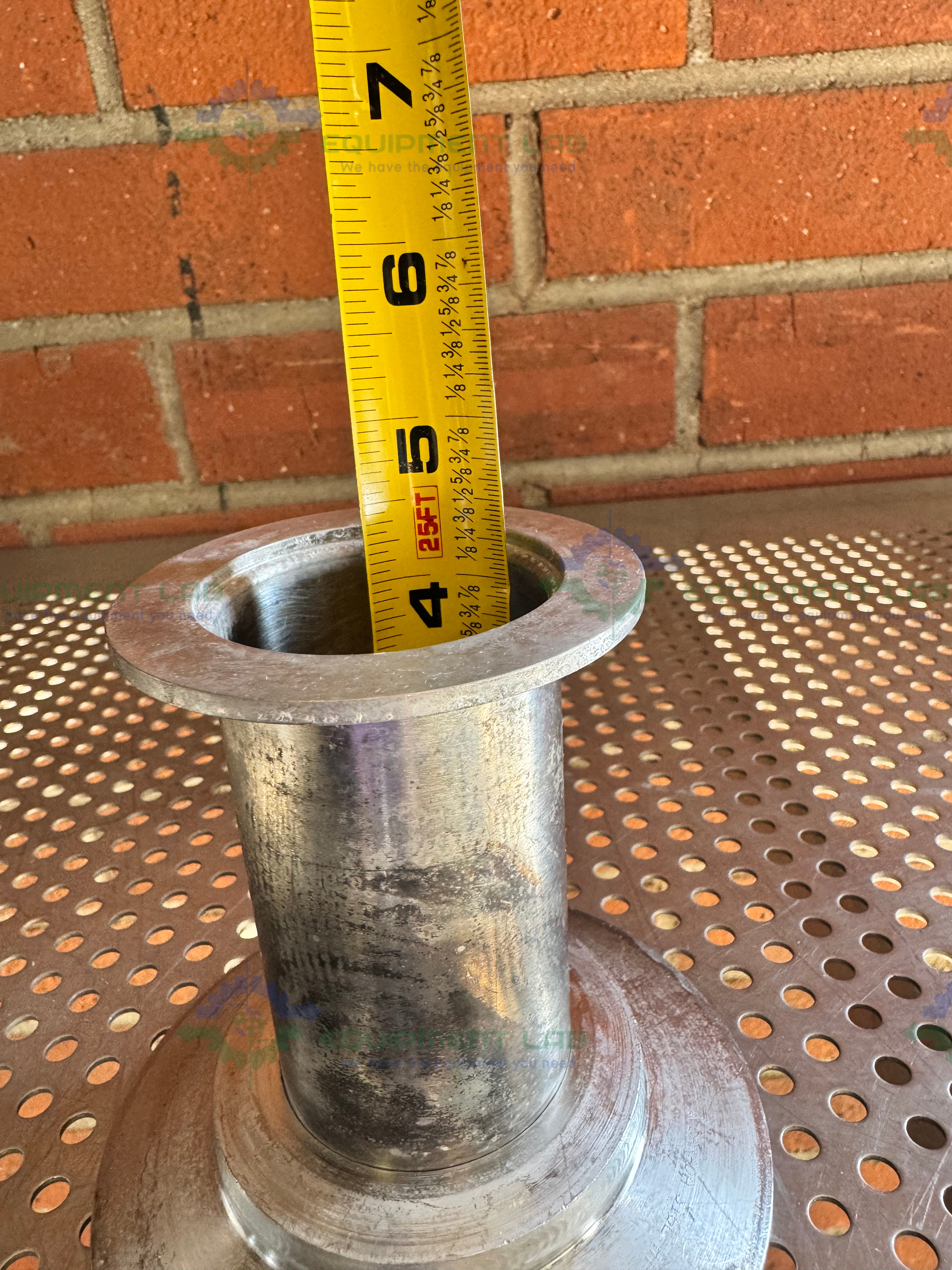 Used Stainless Steel Vacuum Reducer KF 50 to 4" Sanitary Fitting