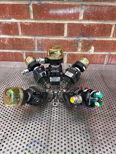 Used 5 ITT Advantage  Stainless Steel Diaphragm Valves w/ Valve Positioner