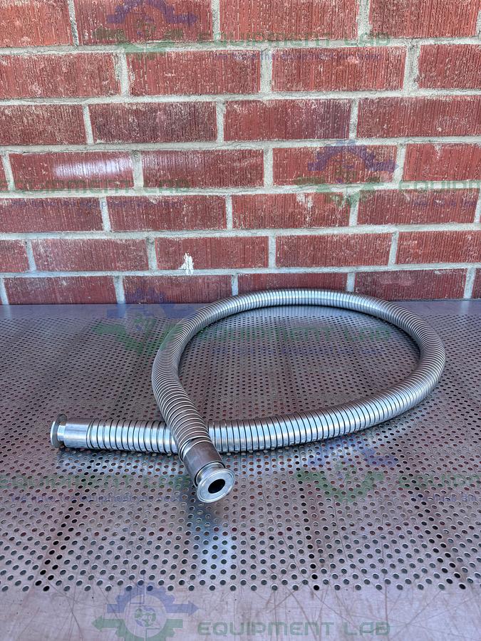 Used Williams-Carver  83" SS Reinforced Flexible Silicon Hose w/ 1" Sanitary Fittings
