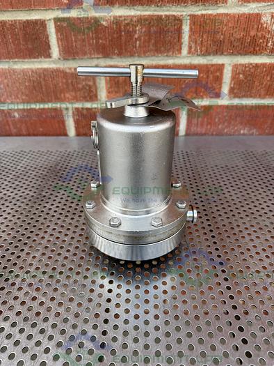 Used SteriFlow 96 Manual Low to High Flow Sanitary Back Pressure Regulator 3/4"