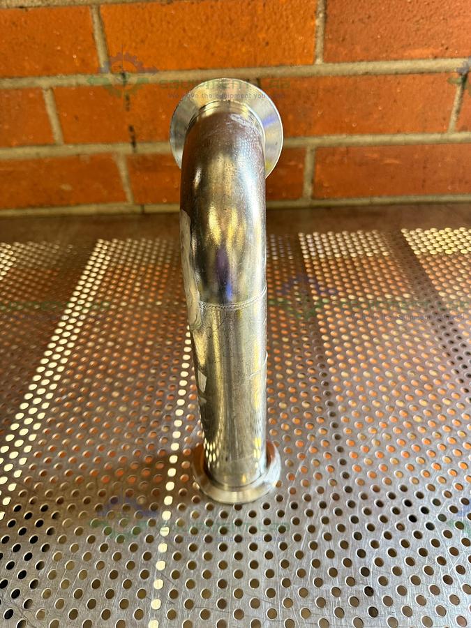 Used Stainless Steel 90 Degree KF 50 Elbow Nipple Vacuum Fitting