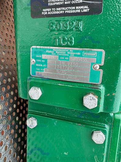 Used Fisher Controls V150 Stainless Steel 1" Air Operated / Pneumatic Vee-Ball Valve