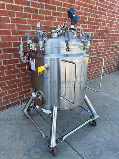 Used DCI 250 Liter Stainless Steel Jacketed Reactor 45 PSI w/ Bottom 0.5 HP Mixer