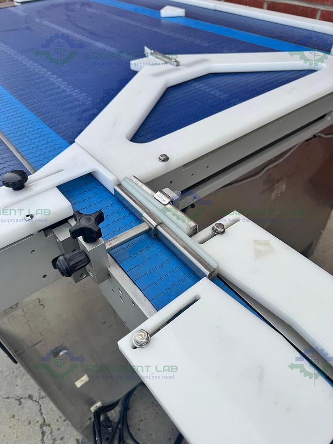  for parts or not working Dabrico Stainless Steel Reflow Surge Accumulation Feed Table Conveyor 46" x 84"