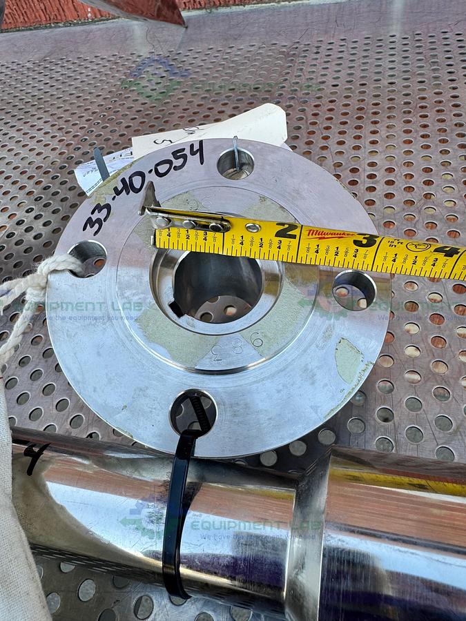 SPX Stainless Steel Mixing Tank Impeller 100" x 14" x 1.5" w/ Flange Fitting