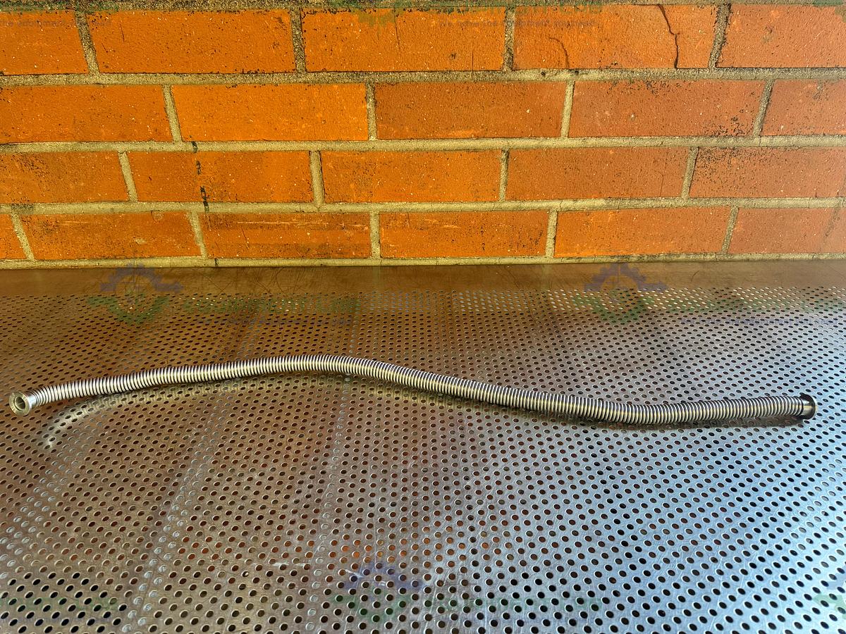Used Stainless Steel Bellows Flexible Vacuum Hose 38" w/ KF 16/10 Fitting