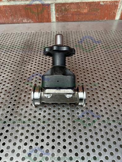 Used ITT Pure Flo 316L Stainless Steel  Diaphragm Valve w/ 1" Sanitary Fitting