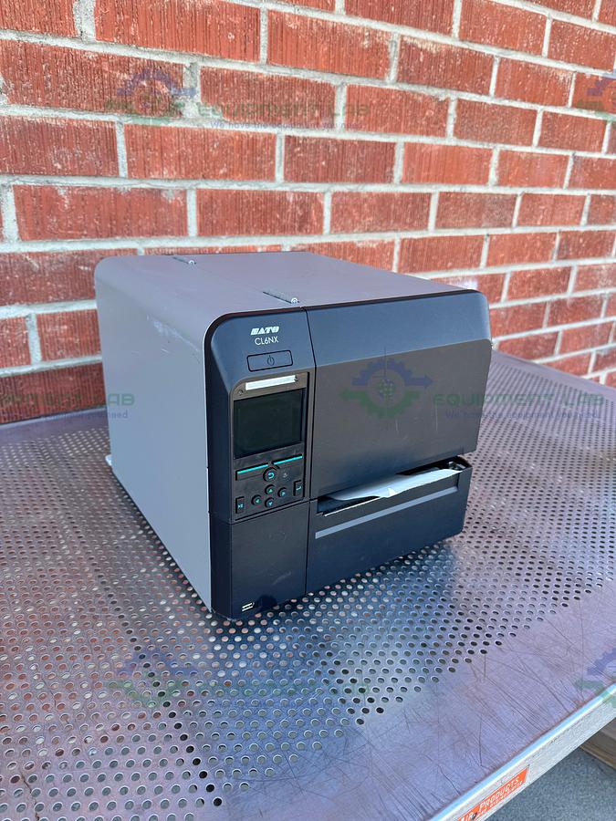 Used Sato CL6NX Thermal Barcode Label Printer 100-240V, 50-60 Hz